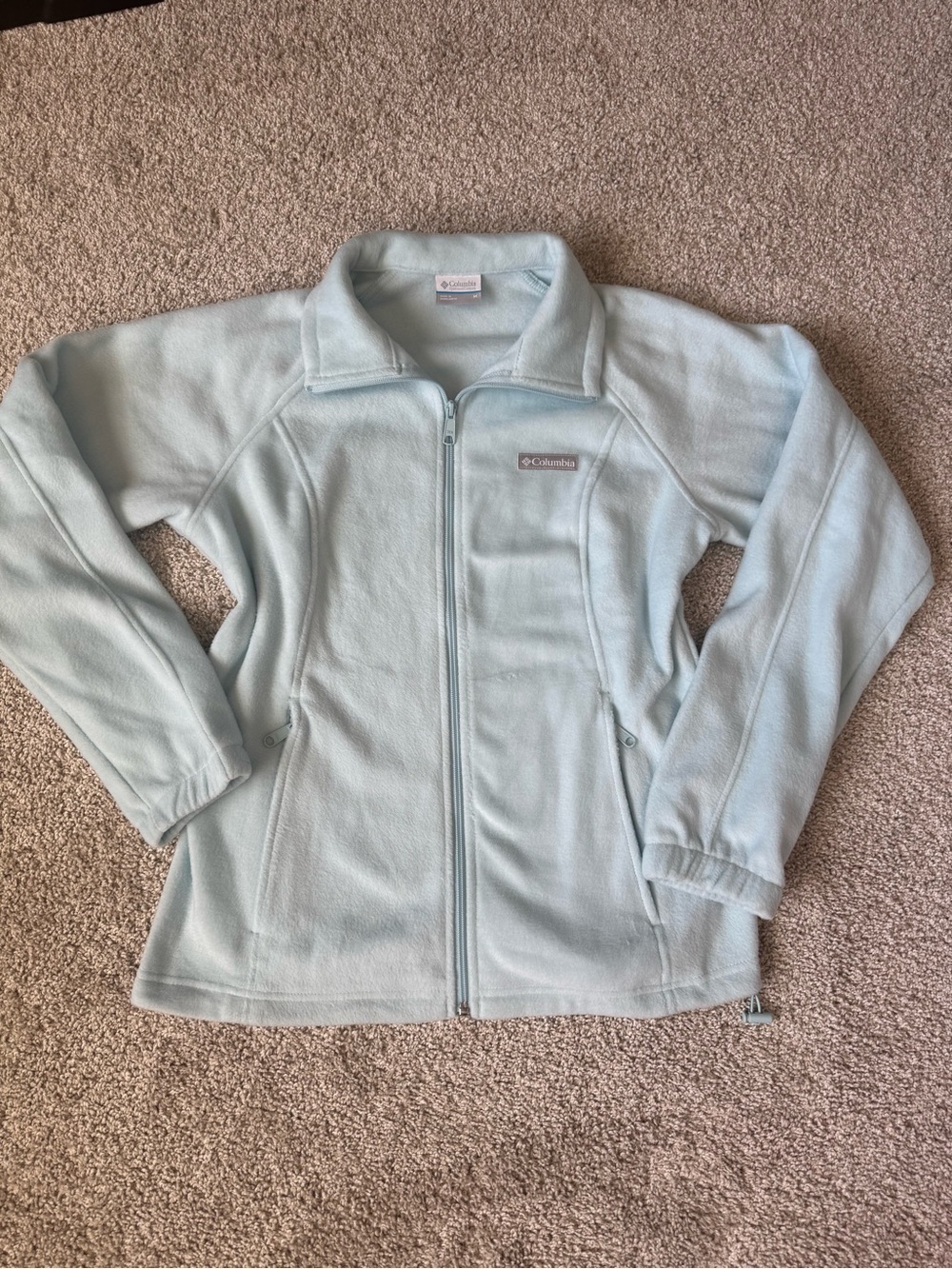 Columbia Light Blue Full-Zip Fleece Jacket
